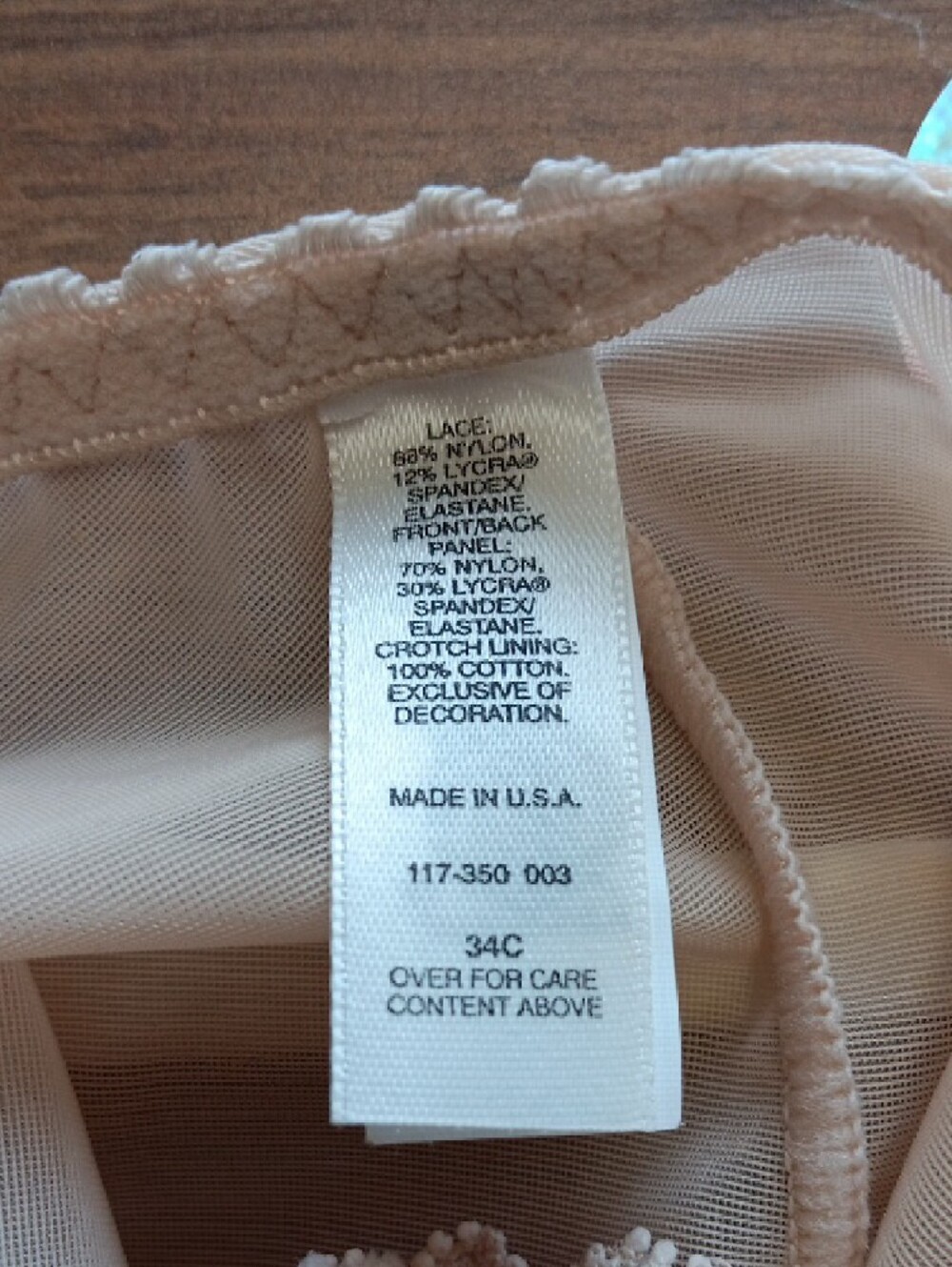 VINTAGE, MADE IN USA 1983.NWT Lace-Trim Chemise Slip in Blush. EXC CONDITION 34C - Picture 14 of 16